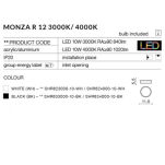 Oprawa natynkowa okrągła biała nowoczesna MONZA R 12 AZ2257 AZzardo SHR624000-10-WH AZ2257LED 5,5 cm wysokości 11,5 cm średnicy - 3