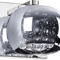 LAMPA ŚCIENNA KINKIET ZUMA LINE CRYSTAL W0076-01A-B5FZ KRYSZTAŁKI NOWOCZESNA NASTROJOWA SZKLANY KLOSZ 