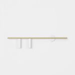 Minimalistyczny kinkiet TREVO 2 WHITE BRASS (left) 1097D40 mosiądz tuby - 3