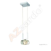 Lampa wisząca Rubic 1 Azzardo 1798-1P AZ0490 transparentny klosz ze szkła idealna do salonu