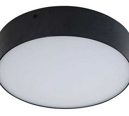 Oprawa natynkowa okrągła czarna nowoczesna MONZA R 22 AZzardo SHR653000-20-BK AZ2263 LED 5,5 cm wysokości 22 cm średnicy