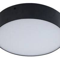 Oprawa natynkowa okrągła czarna nowoczesna MONZA R 22 AZzardo SHR653000-20-BK AZ2263 LED 5,5 cm wysokości 22 cm średnicy