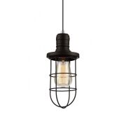 Lampa wisząca Synthia MDM2273-1 Italux styl vintage lampa ma kolor czarny klosz jest z drutu o nietypowym kształcie