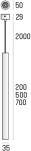 Lampa wisząca STIK 35.200 ZW LED LABRA 5.1768  wys. 20 cm - 5