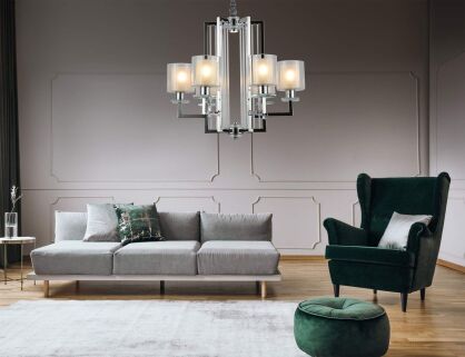 LAMPA WISZĄCA CHROMOWANA MANHATTAN LDP 8012-6 (CHR)