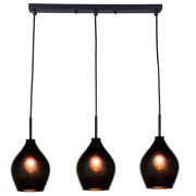 Lampa wisząca Kuala Lumpur -P03571BK Szklane klosze o opływowym kształcie NOWOCZESNY STYL