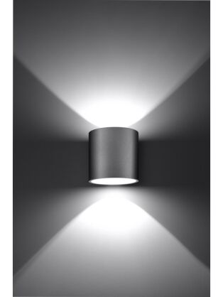 Kinkiet ścienny ORBIS SZARY Z ALUMINIUM  SL.0049 SOLLUX LIGHTING okrągły techniczny 