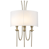 Lampa ścienna kinkiet Las Vegas - W03728AU COSMO Light wykonana w stylu nowojorskim abażur z tkaniny złota podstawa