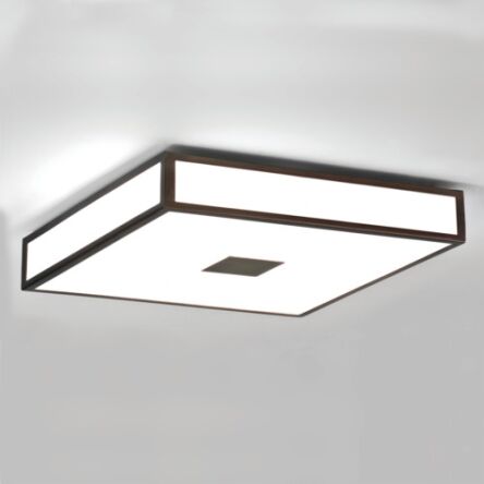 Lampa sufitowa ASTRO PLAFON Mashiko 400 0969 prostokątna brąz mleczne szkło nowoczesny