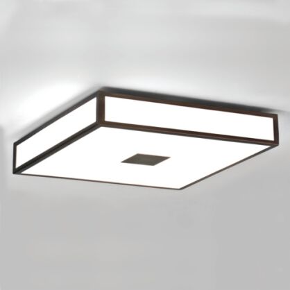 Lampa sufitowa ASTRO PLAFON Mashiko 400 0969 prostokątna brąz mleczne szkło nowoczesny