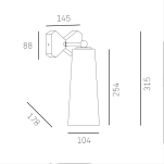 Kinkiet BOW W01176BR  Cosmo Light klasyczny biały szklany klosz E27 - 2