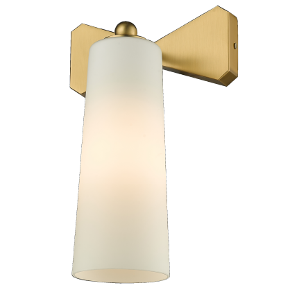 Kinkiet BOW W01176BR  Cosmo Light klasyczny biały szklany klosz E27