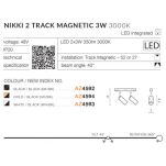 Reflektor do szyny NIKKI 2 TRACK MAGNETIC 2X3W AZZARDO AZ4593 PODWÓJNY - 3