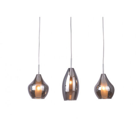 Lampa wisząca Amber Milano 3 Azzardo 2285-3P lampa z metalu oraz chromowanego szkła