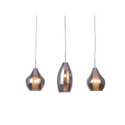 Lampa wisząca Amber Milano 3 Azzardo 2285-3P lampa z metalu oraz chromowanego szkła