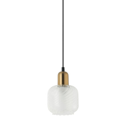 Lampa wisząca Lamezia PND-67594-1-BRO+CL  nowoczesna transparentny klosz oprawka antyczny brąz