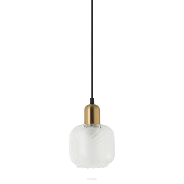 Lampa wisząca Lamezia PND-67594-1-BRO+CL  nowoczesna transparentny klosz oprawka antyczny brąz
