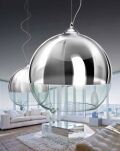 Lampa wisząca Silver Ball 18 AZzardo LP-5034S  AZ0731 kula w kolorze chromu i transparentnego szkła - 3