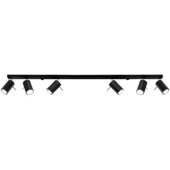 PLAFON RING 6L czarny SOLLUX Lampa Ścienna NOWOCZESNY stal SL.0334 metalowa lampa SOLLUX LIGHTING tuby