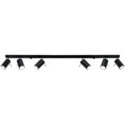 PLAFON RING 6L czarny SOLLUX Lampa Ścienna NOWOCZESNY stal SL.0334 metalowa lampa SOLLUX LIGHTING tuby