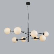 Lampa wisząca OVIEDO 8 AZ4422 Azzardo metal szkło czarna G9