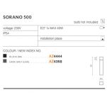 Słupek ogrodowy SORANO 500 IP54 Azzardo AZ4444 czarny 50 cm E27 - 3