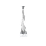 LAMPA WISZĄCA DIEGO 5  SZARA SOLLUX  Lampa Ścienna NOWOCZESNY stal  SL.0577 metalowa lampa LED - 3