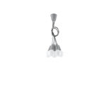 LAMPA WISZĄCA DIEGO 5  SZARA SOLLUX  Lampa Ścienna NOWOCZESNY stal  SL.0577 metalowa lampa LED - 5