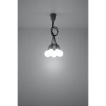 LAMPA WISZĄCA DIEGO 5  SZARA SOLLUX  Lampa Ścienna NOWOCZESNY stal  SL.0577 metalowa lampa LED - 6