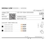 Lampa sufitowa MONA 12W AZ4540 AZZARDO ŁAMANA LED 4000K BIAŁA - 4