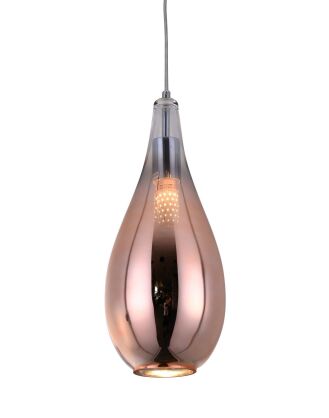 Lampa wisząca LAURIS LDP 6843-1 (R.GD) Lumina Deco szklana różowe złoto