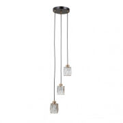 Lampa wisząca Torno PND-40813-3R-BK-HBR Italux