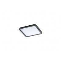 Lampa sufitowa wpuszczana Plafon Slim square 15 AZ2836 AZzardo czarna oprawa w nowoczesnym stylu zaokrąglone boki