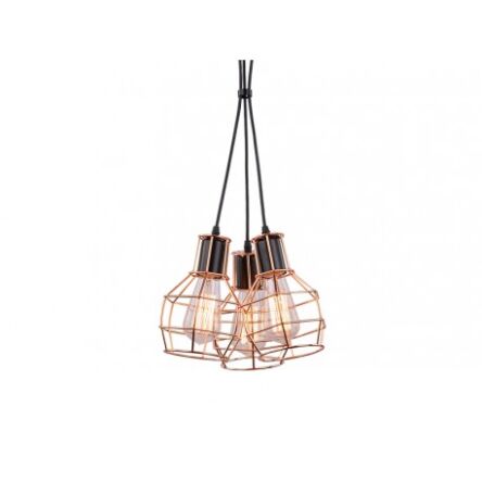 Lampa wisząca Carron AZzardo MD50148-3  AZ1660 wykonana z najwyższej jakoście metalu w kolorze miedzi