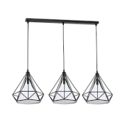 Lampa wisząca TRIANGOLO 162 Milagro industrialna klatka druciana czarny biały ML162