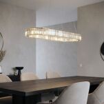 Lampa wisząca SPARK OVAL PENDANT 120 CCT DIMM Chromowana z pilotem AZ6710 AZZARDO - 2