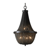 Lampa wisząca Roma - P04543BK  COSMO Light kształtem przypomina czarną bransoletę złożona z łańcuszków