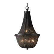 Lampa wisząca Roma - P04543BK  COSMO Light kształtem przypomina czarną bransoletę złożona z łańcuszków