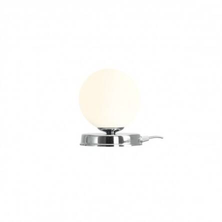 Lampa stołowa BALL SMALL CHROME mleczna kula chromowany wariant ALDEX 1076B4_S  