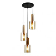 Lampa wisząca SARDO PND-5581-3A-BRO+AMB Italux Stylowa nowoczesna
