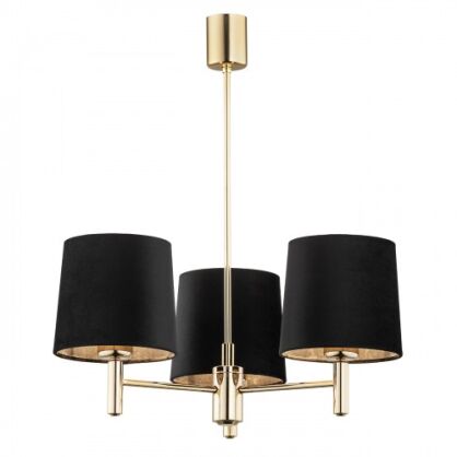 Lampa wisząca żyrandol PONTE 6111 Argon mosiądz czarny 3xE27