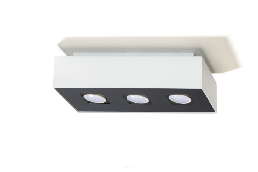 Designerska LAMPA NATYNKOWA  Mono 3 Biały SL.0068 SOLLUX LIGHTING techniczna nowoczesny prostokątny