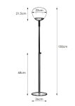 Lampa podłogowa Rise 1L E27 108277 Markslojd antyczny brąz/biała 150cm klosz Ø22cm - 2
