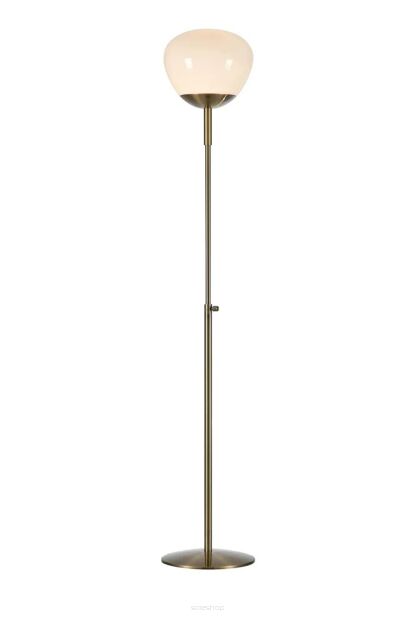 Lampa podłogowa Rise 1L E27 108277 Markslojd antyczny brąz/biała 150cm klosz Ø22cm
