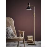Lampa podłogowa skandynawska Larry Czarny/Złoty Szczotkowany 106972 Markslojd - 2