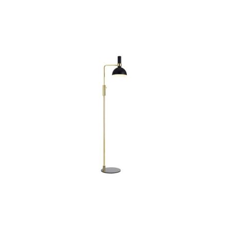 Lampa podłogowa skandynawska Larry Czarny/Złoty Szczotkowany 106972 Markslojd