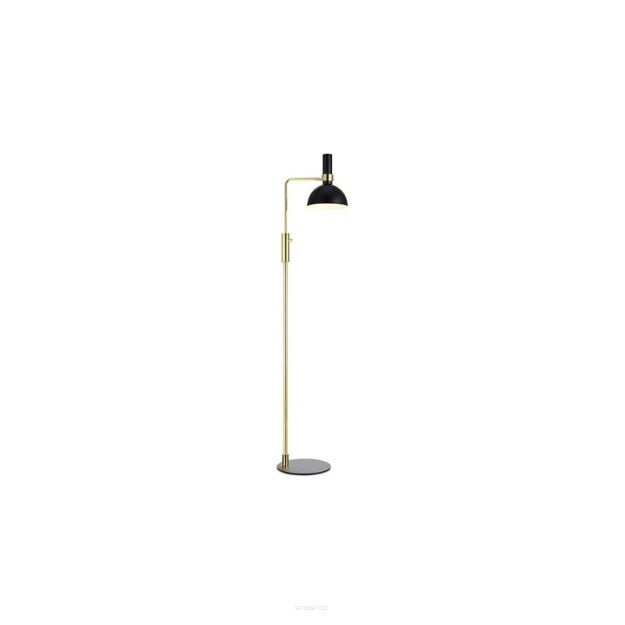 Lampa podłogowa skandynawska Larry Czarny/Złoty Szczotkowany 106972 Markslojd
