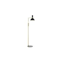 Lampa podłogowa skandynawska Larry Czarny/Złoty Szczotkowany 106972 Markslojd