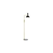 Lampa podłogowa skandynawska Larry Czarny/Złoty Szczotkowany 106972 Markslojd