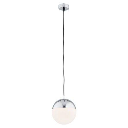 Lampa wisząca LIVIA 4030 Argon Chromowo-biała kula o średnicy 20 cm